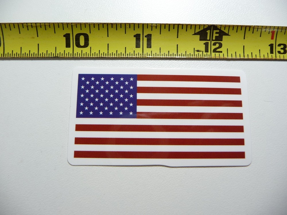 US USA UNITED STATES FLAG PATRIOT DECAL STICKER WORK JOB BLUE COLLAR LAPTOP