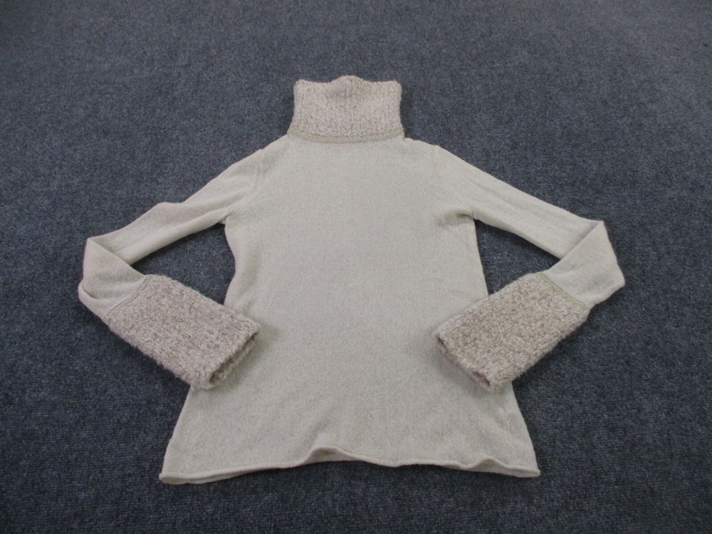 Tory Burch Sweater Womens S Alpaca Wool Pullover Turtleneck Lightweight Preppy