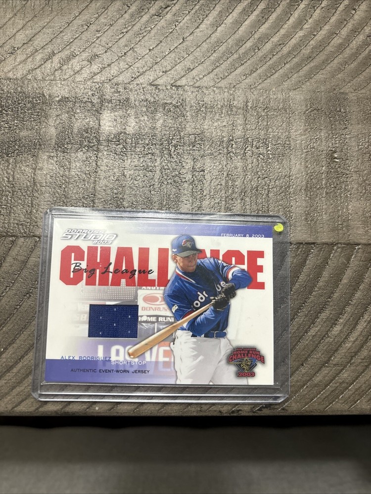 2003 Donruss Studio - Big League Challenge Materials #BLC-3 Alex Rodriguez (MEM)