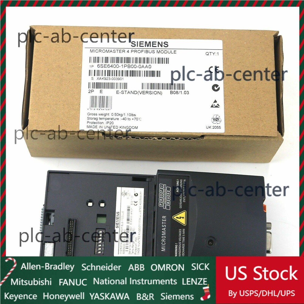 New Siemens 6SE6400-1PB00-0AA0 6SE64001PB000AA0 MICROMASTER 4 PROFIBUS module