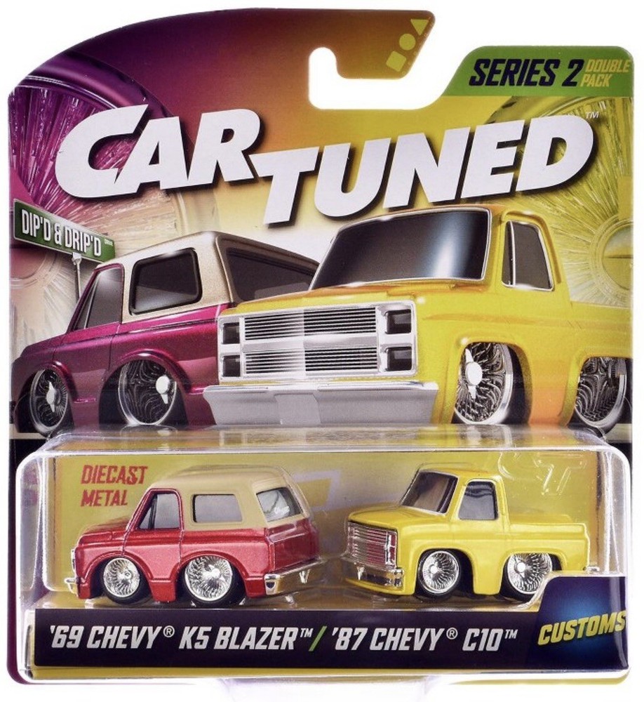 MGA CAR TUNED ‘69 CHEVY K5 BLAZER & ‘87 CHEVY C10 SQUAREBODY SERIES 2 CUSTOMS