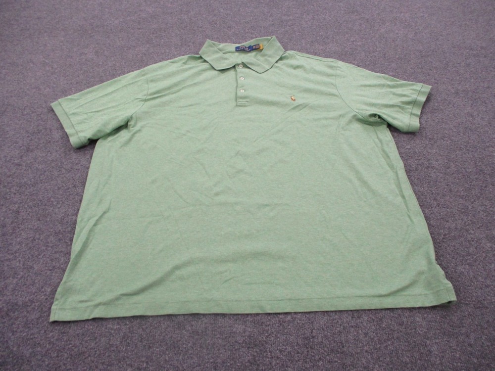 Polo Ralph Lauren Shirt Mens 3XB Green Golf Pony Logo Preppy Casual Business