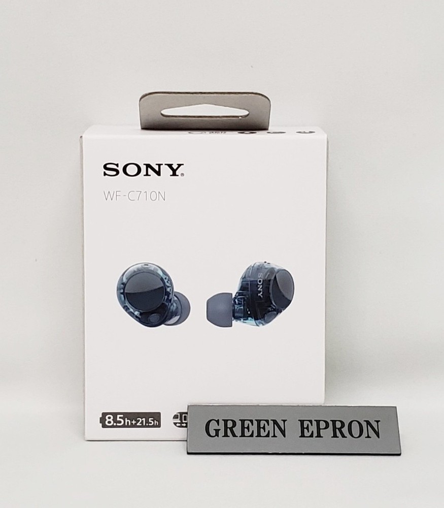 Sony WF-C710N True Wireless Earbuds with Noise Cancellation in Glass Blue