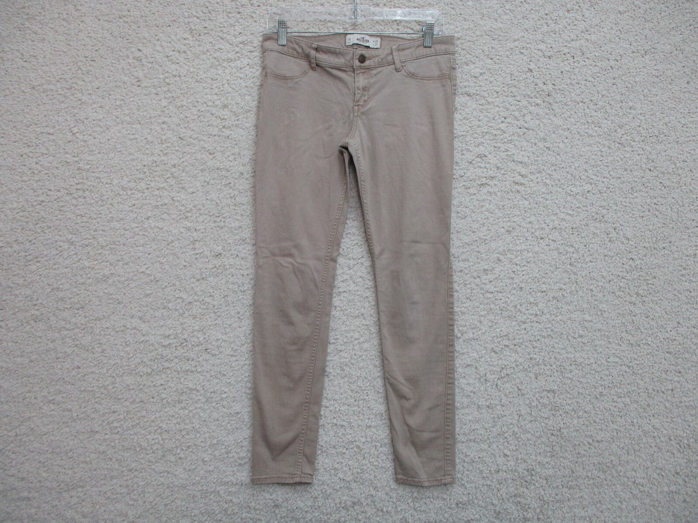 Hollister Jeans 7R Womens Juniors Size Brown Denim Skinny Leg Stretch Modern Fit