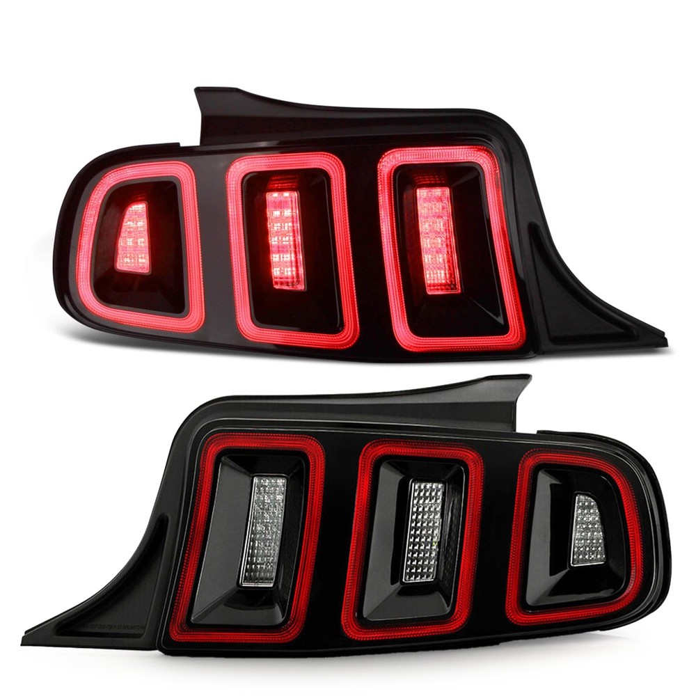 For 2013-2014 Ford Mustang Full LED Tail Light Left + Right Side Pair With Bulbs