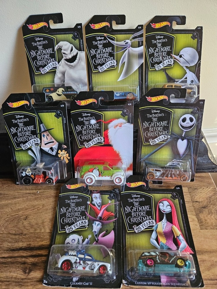 Hot Wheels Disney The Nightmare Before Christmas 25 Years 8 Car Set