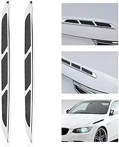 Air Flow Duct ABS Chrome Stickers Set of 2 Car Styling Decorative Side Vents