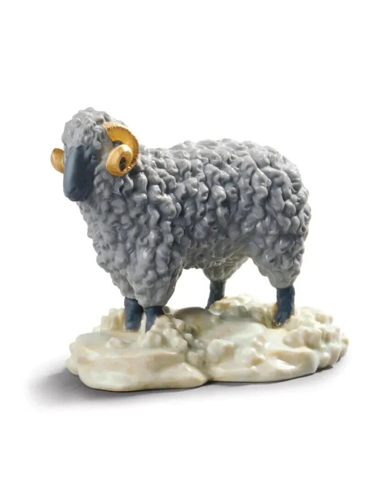 Lladro The Goat Figurine in Golden Lustre 01045145