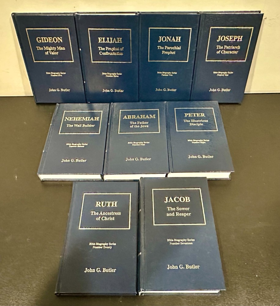 Bible Biography Series 9 Book Lot by John G. Butler (Elijah, Gideon, Jonah, etc)