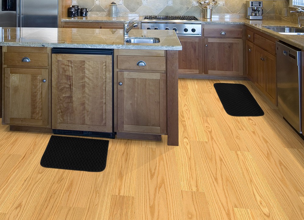 Black 2-Piece Town Square Rug Set 18x28 in Each