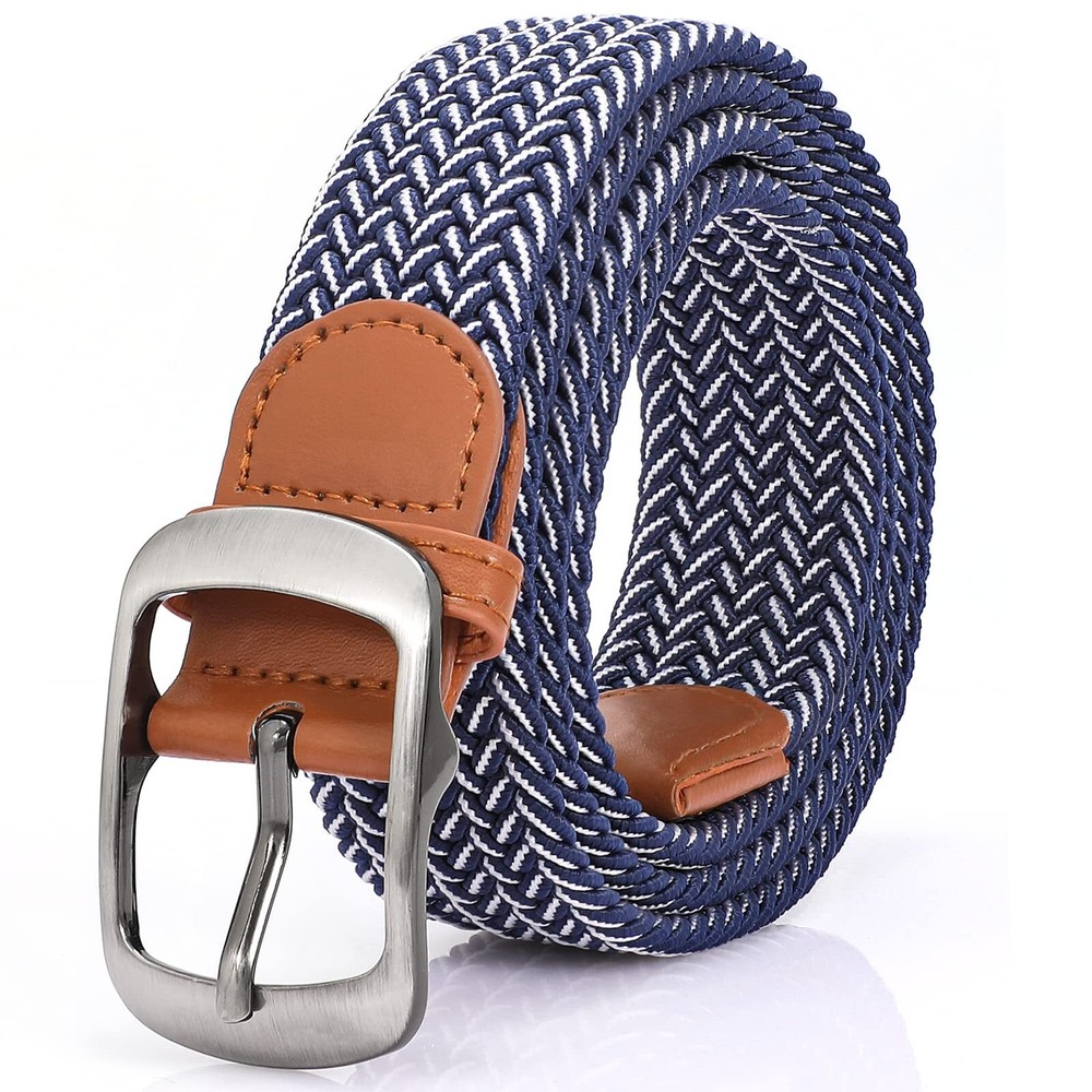 Braided Belt Stretch Belt for Men and Women Multicolored Woven Golf Belt Elas...