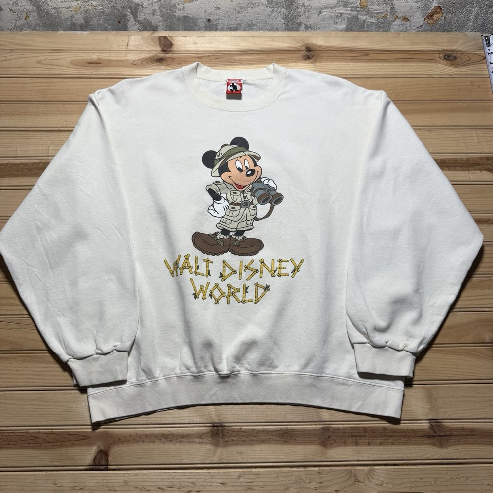 Vintage 90s Mickey Mouse Adventures In The Wild Safari Crewneck Sweatshirt - XL