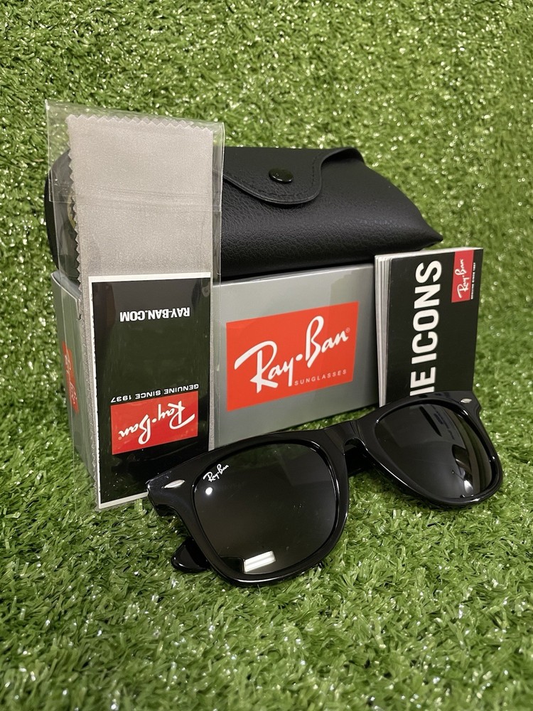 Ray-Ban Wayfarer RB2140 Sunglasses  Gloss Black Frame And Lens