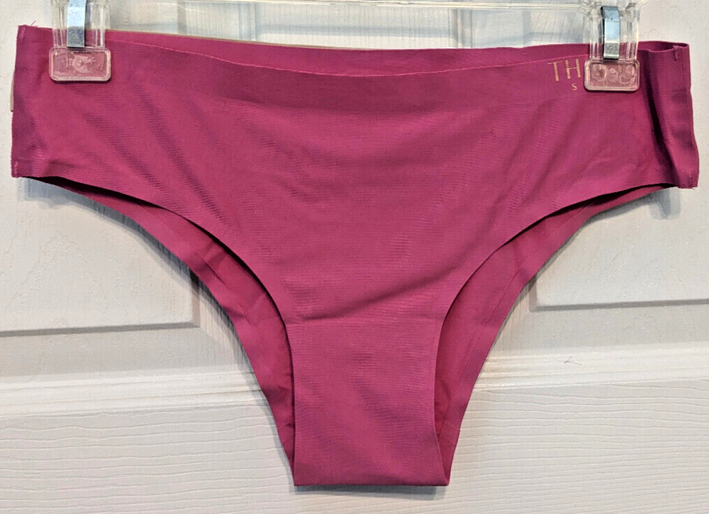 Lot of 2 Pairs of NEW Microfiber Panties Thong Bikini Dark Pink Beige Nude
