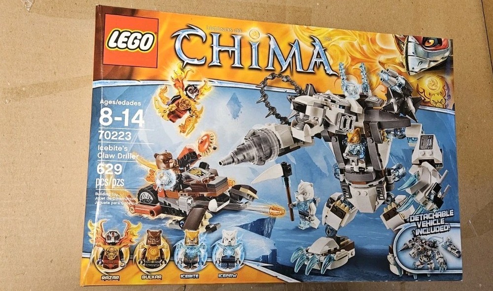 LEGO LEGENDS OF CHIMA: Icebite's Claw Driller (70223) RETIRED Sealed Read detail
