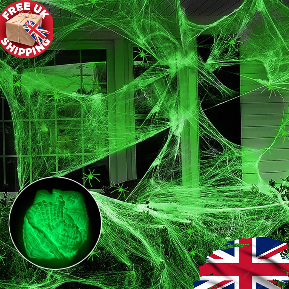 Halloween Fluorescent Spider Web Decoration