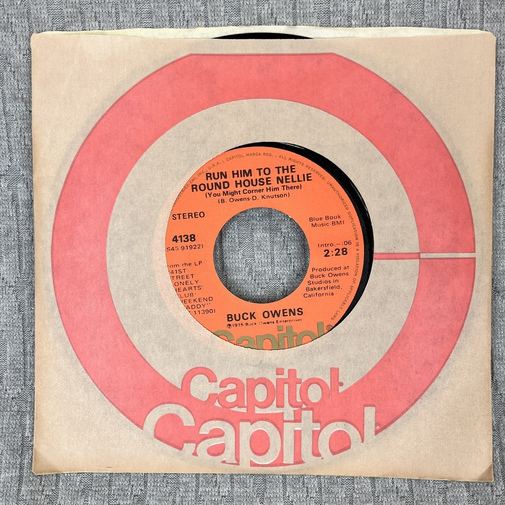 Vintage 45 RPM record Buck Owens Capital Records Country Western blues rock
