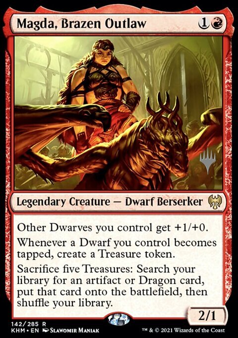 MTG Magic the Gathering Magda, Brazen Outlaw (142p/169) Kaldheim Promos NM
