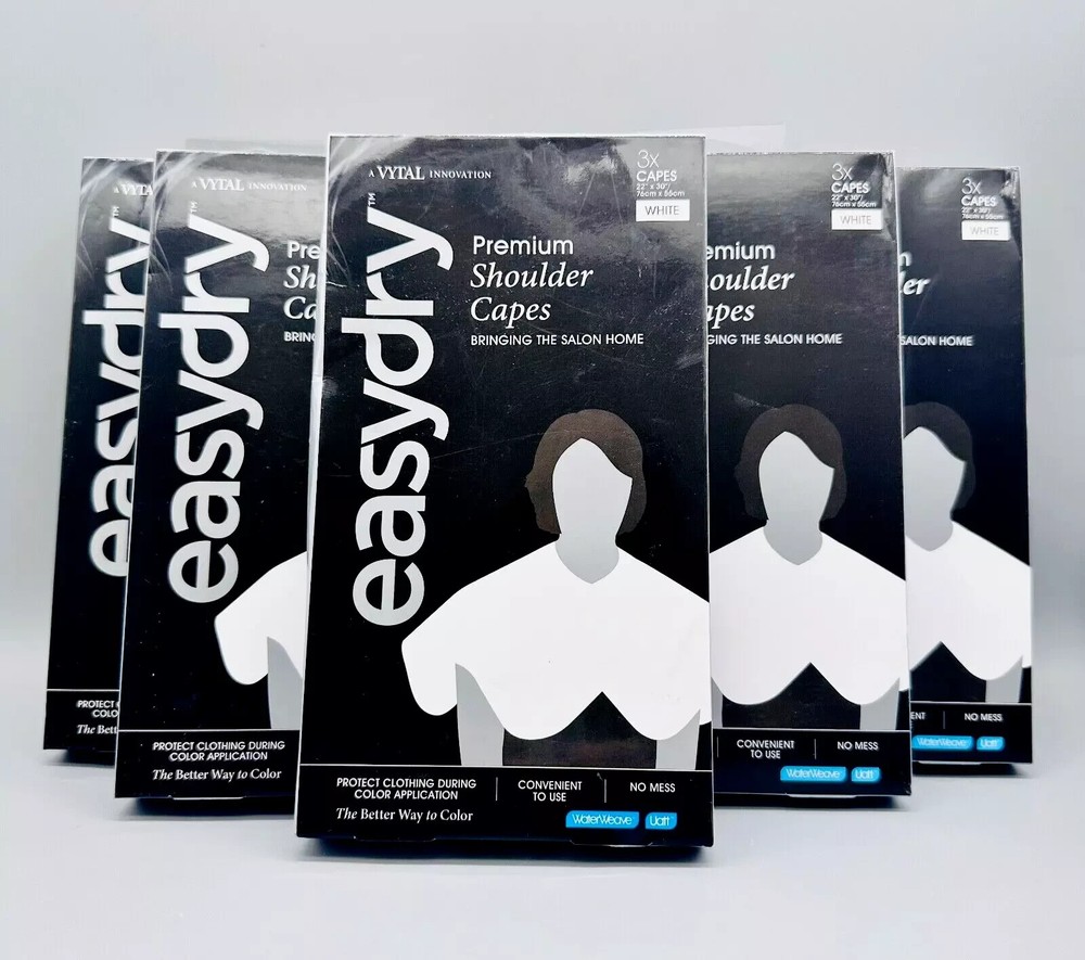 Easydry Premium Shoulder Hair Cutting Capes White Unisex 22