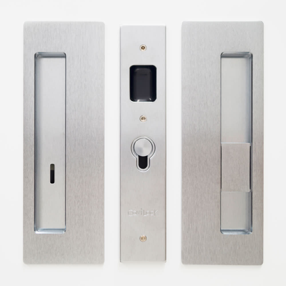 Cavilock CL400B-PR-38-RH Magnetic Privacy Pocket Door Pull Set - Chrome