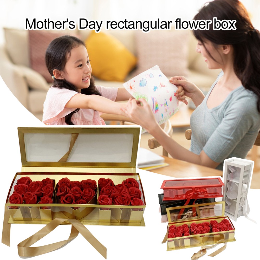 Party Flower Gift Box Mom Letter Design Box Mom Letter Shaped Flower for Diy