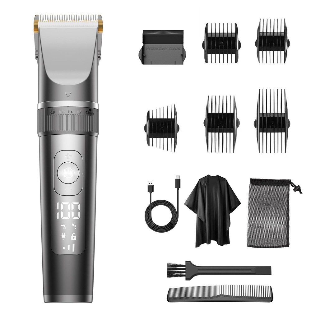 Rechargeable Hair Clippers for Men, Cordless Hair Trimmers for Men, Electric ...