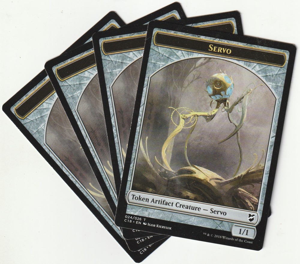 4 MTG Servo & Thopter Token Playset C18 Near Mint No Punctuation