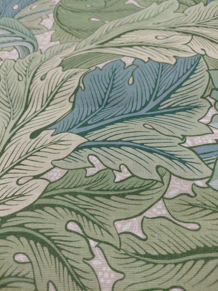 1.625 Yds Sanderson Acanthus- Nettle/Sky  Blue Fabric By Morris & Co Mamb 227114