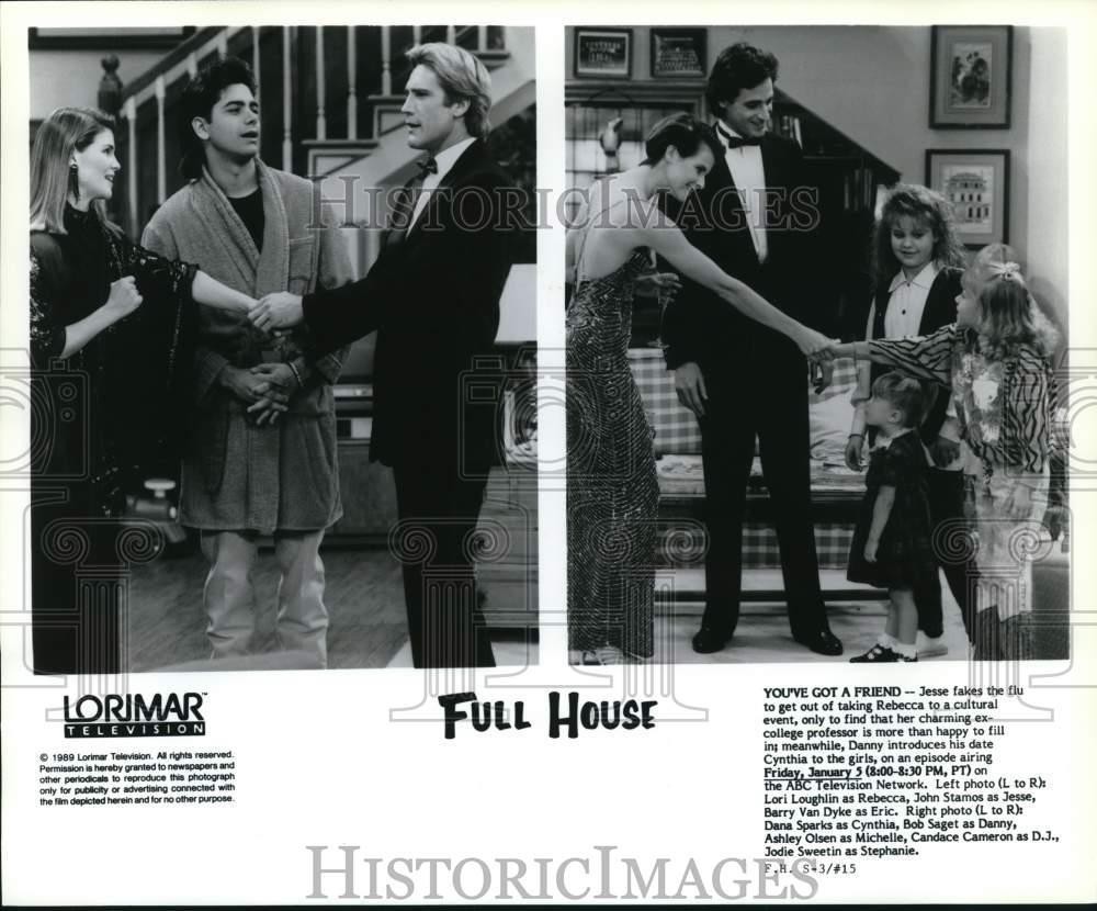 1989 Press Photo Cast Actors of Television's 
