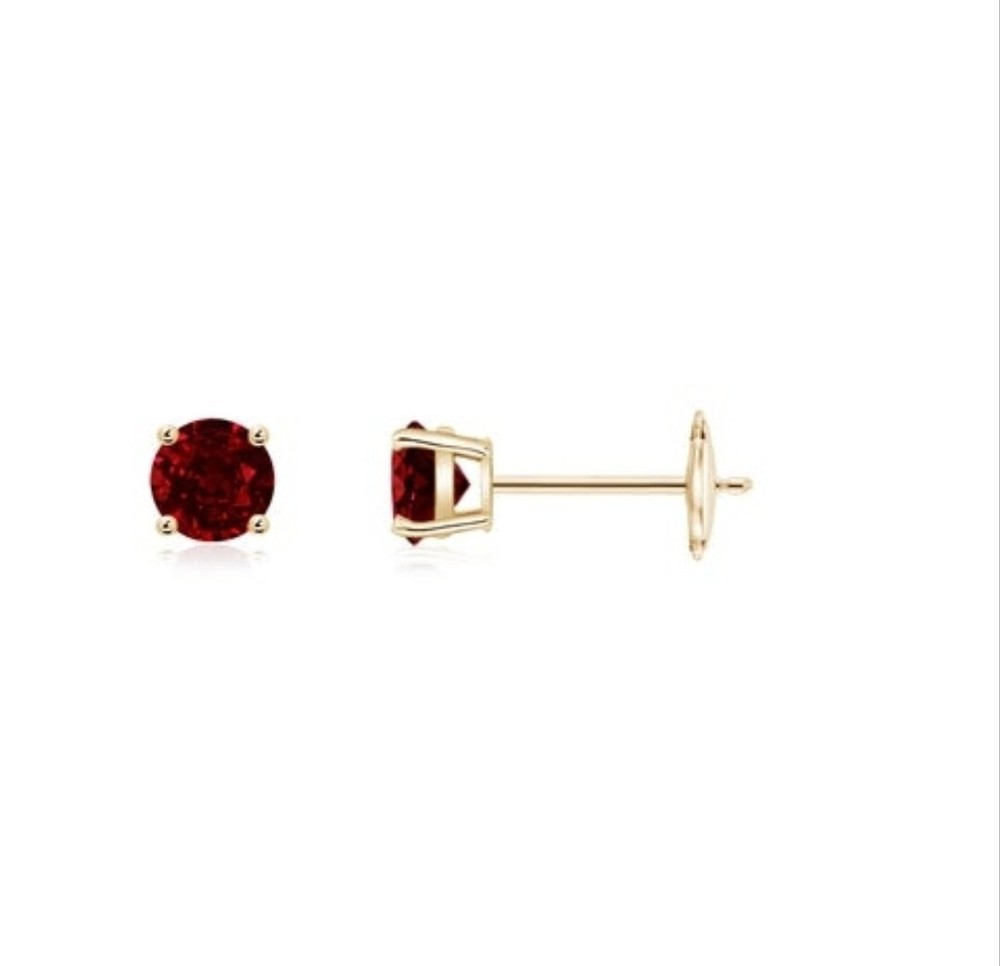 925 Sterling Silver Garnet Stud Earrings – Perfect Gift for Her