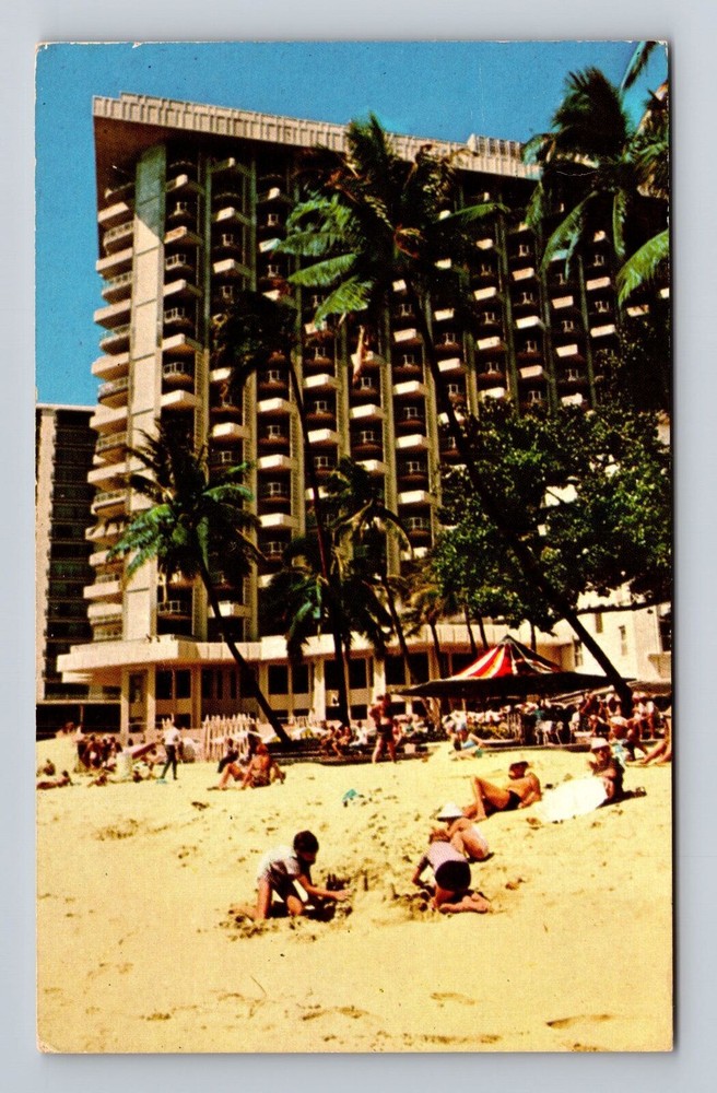 Waikiki HI-Hawaii, Surfrider Hotel, Souvenir, Vintage Postcard