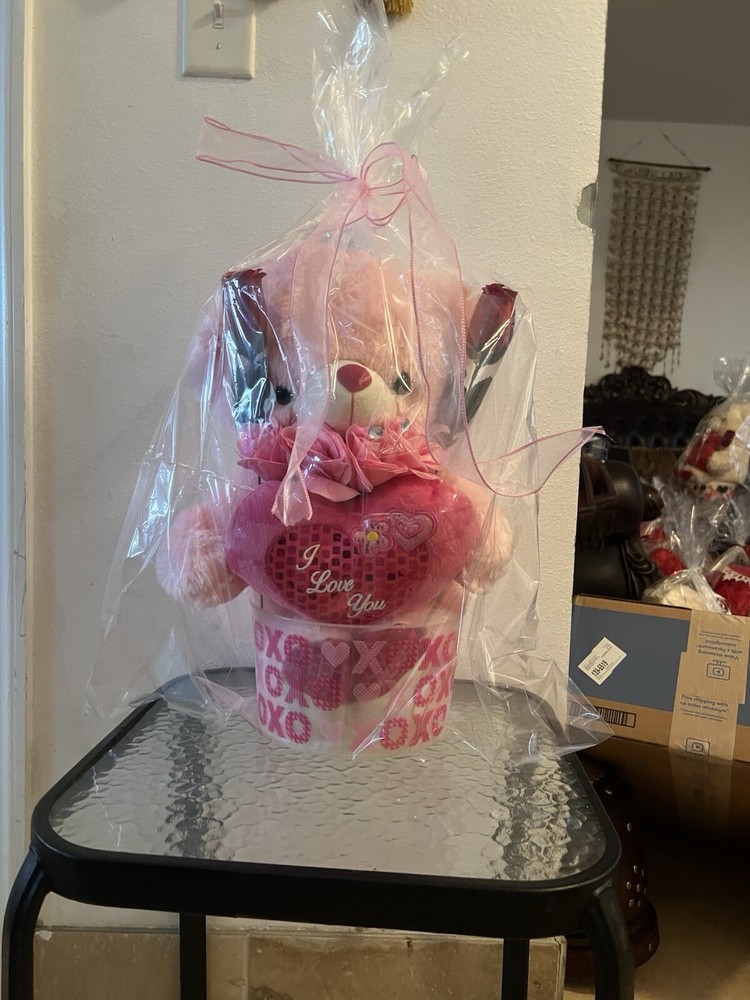 ¡Cesta de regalo perfecta para San Valentín! (ESO SE ILUMINA!!!!!!!)