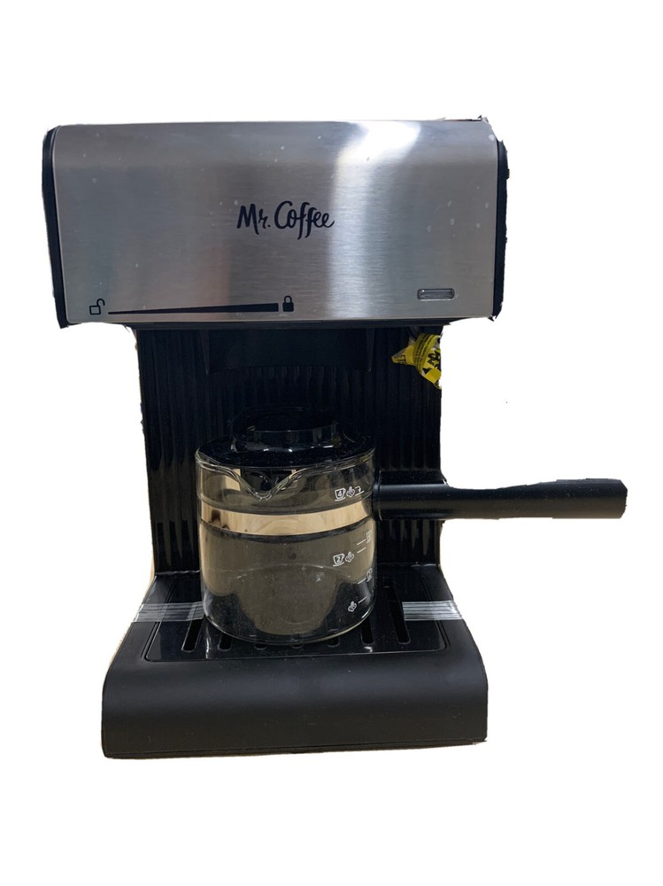 Mr. Coffee BVMC-ECM180 Steam Espresso Maker with Starter Set - Black