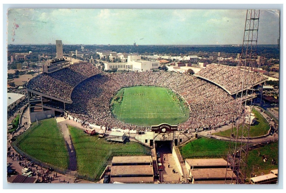 1963 World Famous Cotton Bowl Football Game Dallas Texas TX Vintage Postcard