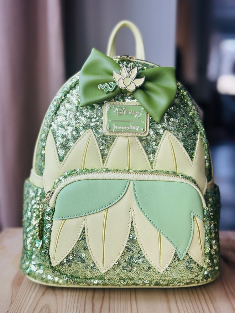 Loungefly Disney Princess and the Frog Tiana Sequin Series Mini Backpack NWT
