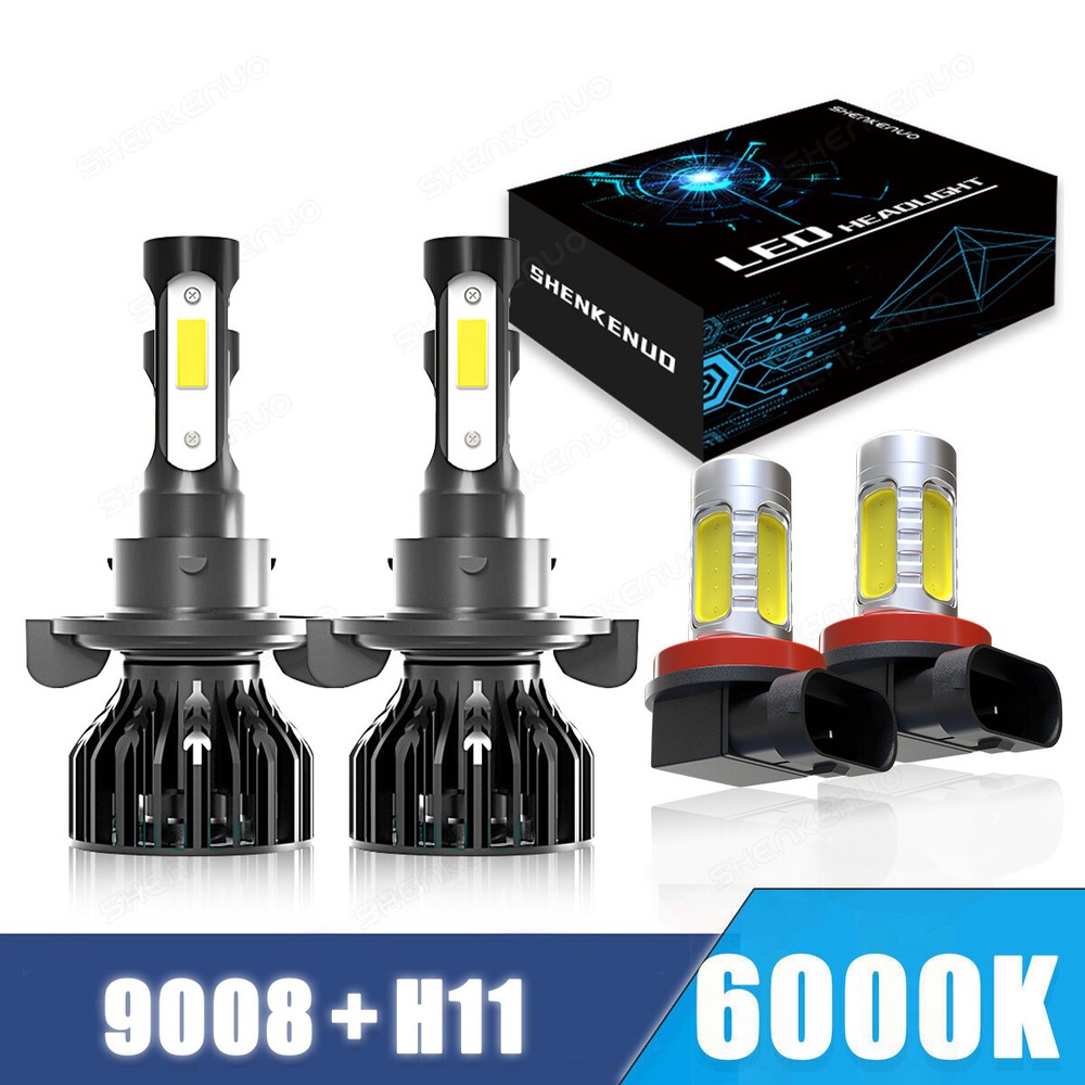 For Jeep Renegade 2015-2019 2020 LED Headlight + Fog Light Bulbs Combo 6000K