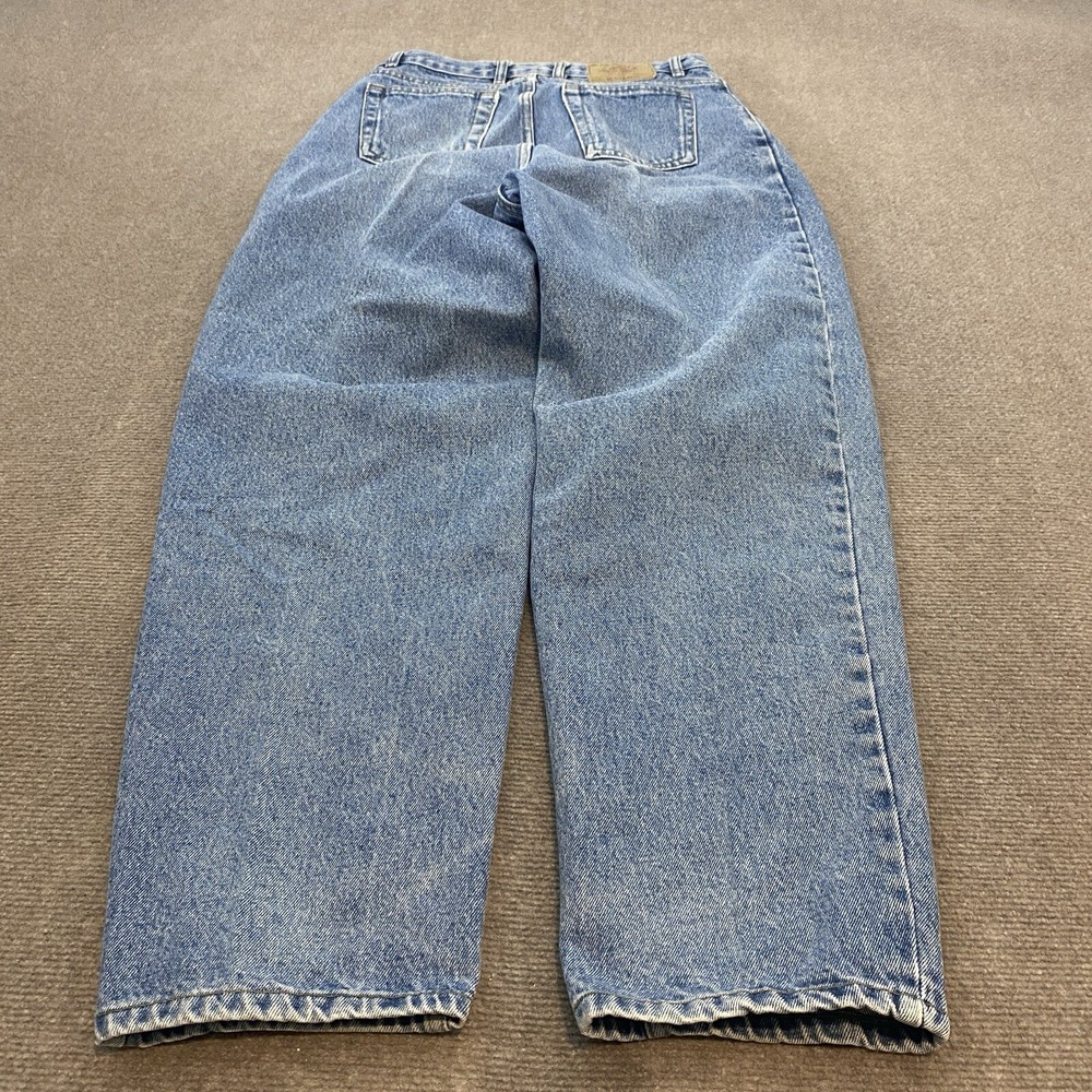Vintage Bugle Boy Light Wash Baggy Tapered Mom Jeans Y2K Style 27W 29L High Waist Retro Fit