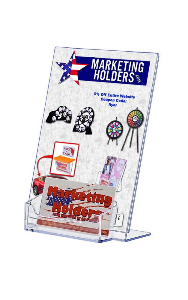 5x7 Table Sign Holder with Card Pocket - Pack of 24