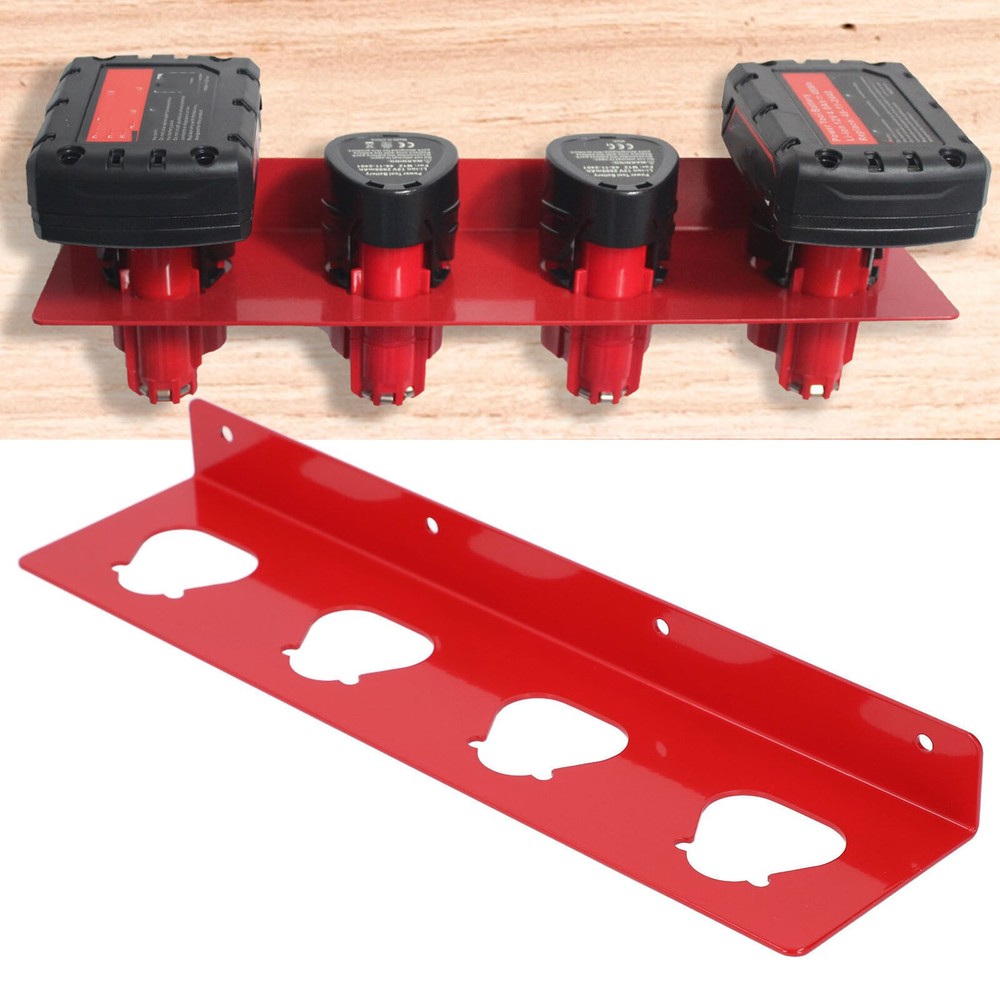 2PCS Wall Mount Power Tool Battery Holders for Lithium Storage  