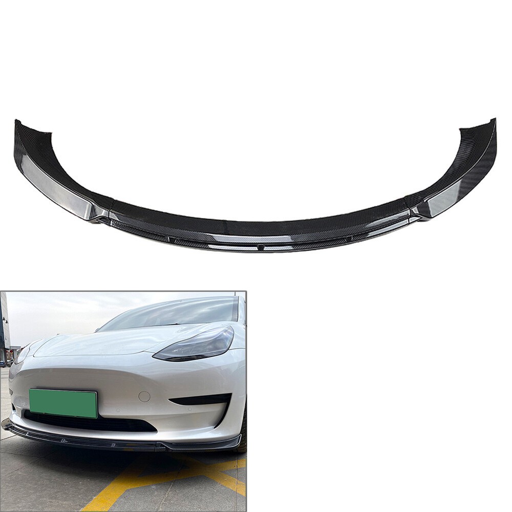 Tesla Model 3 2017-2021 Front Bumper Lip Chin Spoiler Splitter