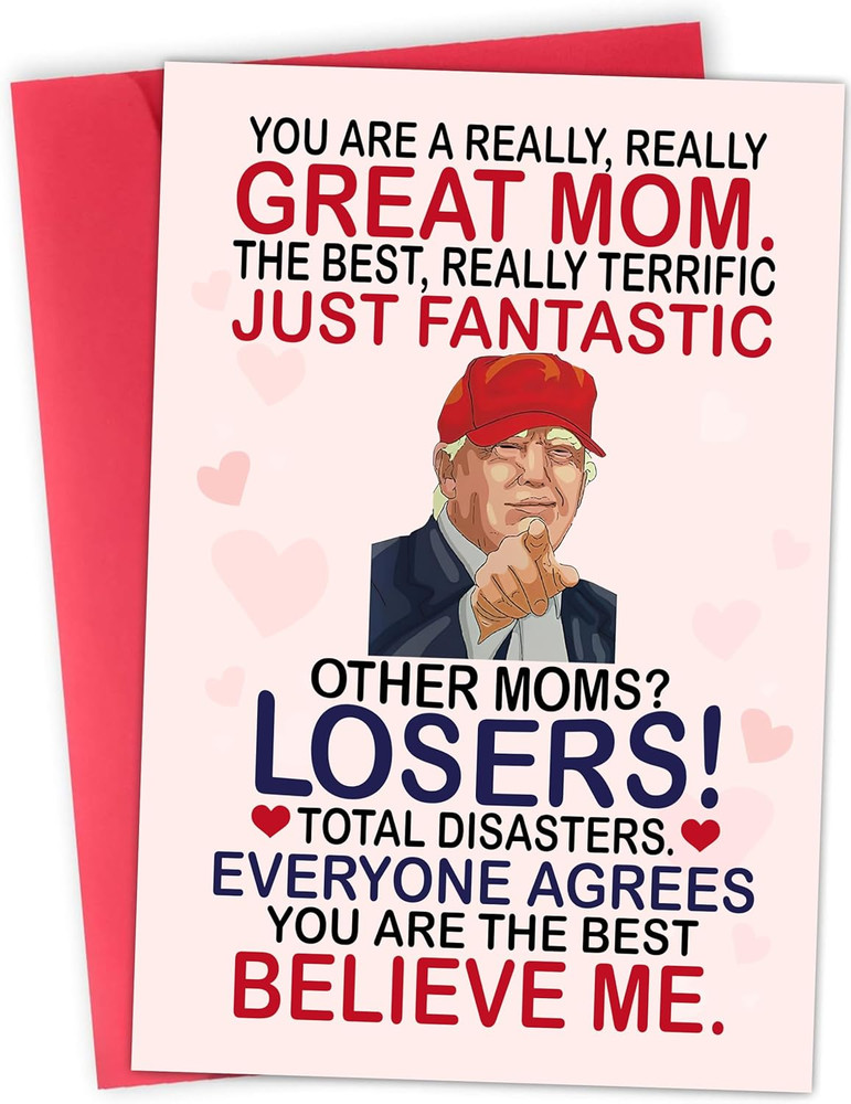 Funny Mothers Day Card for Mom, Wife from Daughter, Son, Kids, Husband on Mother