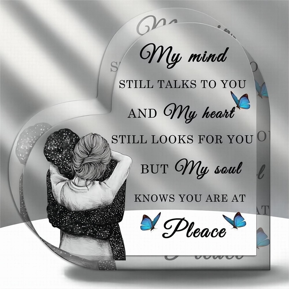 Figurine Condolence Plastic Clear Small Carved Modern Heart Novelty Home Decor