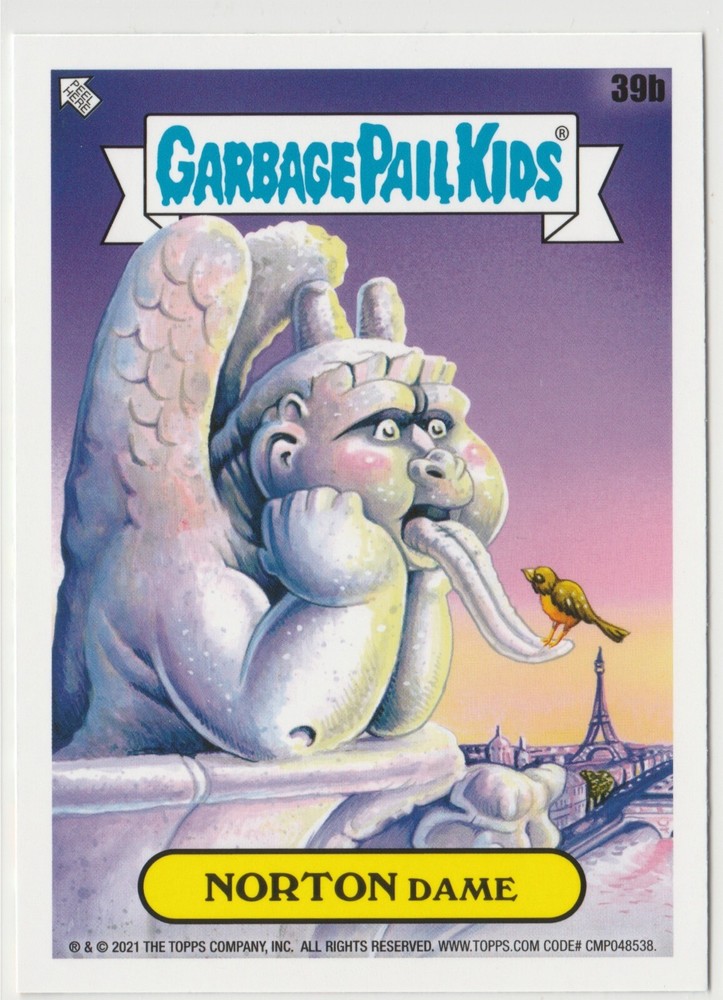 Norton Dame Garbage Pail Kids GPK 2021 Go On Vacation Card #39b