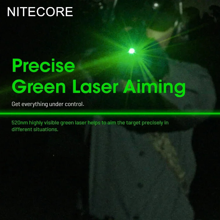 NITECORE NPL25 GL 900-Lumen Tactical Flashlight with Green Laser  