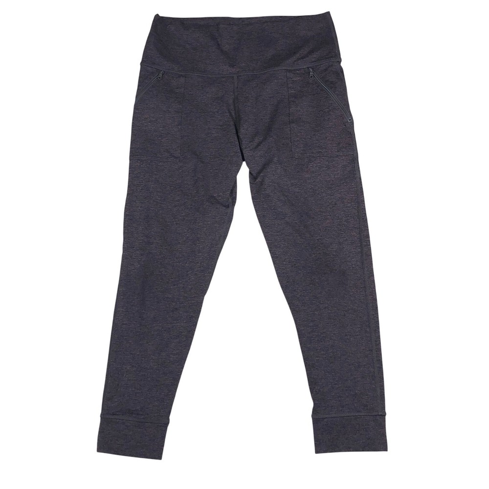 Aerie Offline Hugger Legging XL Hi-Rise Gray Black with Zipper Pockets