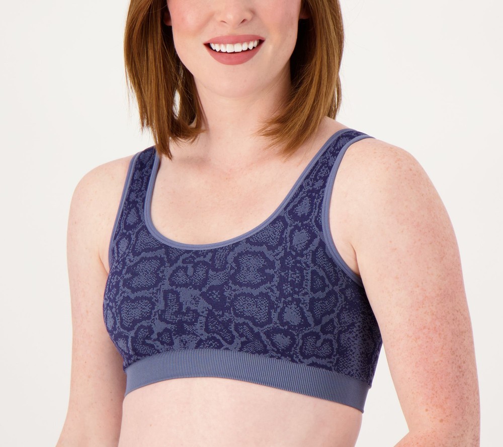 Anybody Women's Bra Sz L  Intimates Scoop Neck Lounge Blue A557214