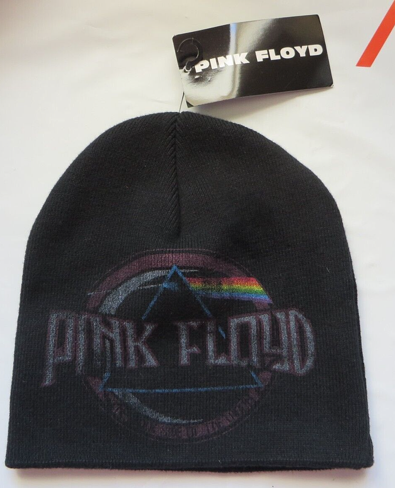 Pink Floyd Dark Side of The Moon Official Logo Beanie Cap Black
