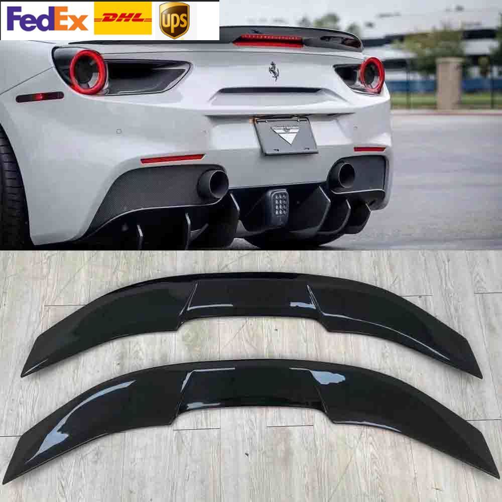 For Ferrari 488 GTB Real Carbon Fiber Racing Rear Trunk Lip Spoiler Wing Bodykit