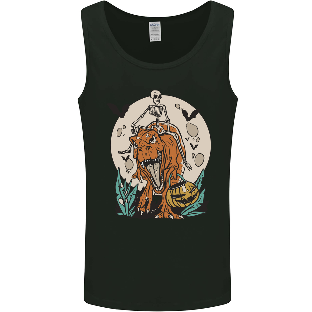 T-Rex Halloween Skeleton Dinosaur Mens Vest Tank Top