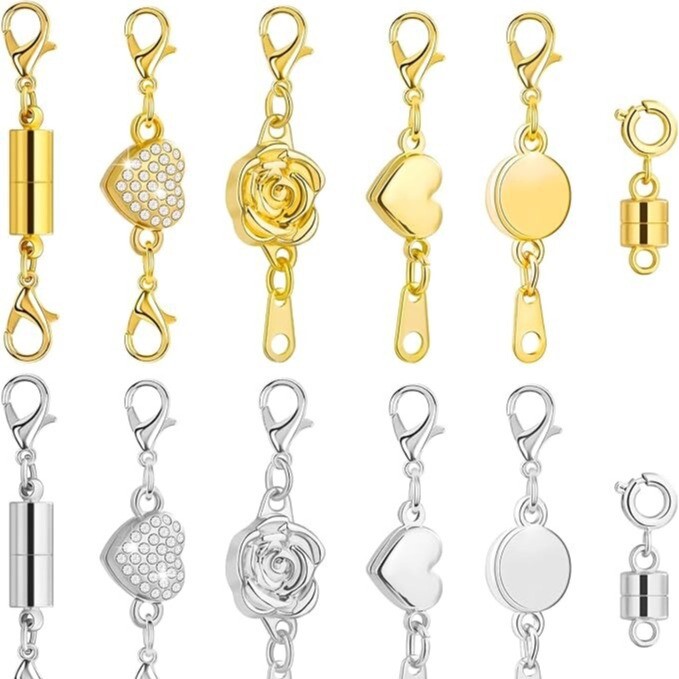 bracelets necklaces earrings round magnetic buckles jewelry, connecting buckles